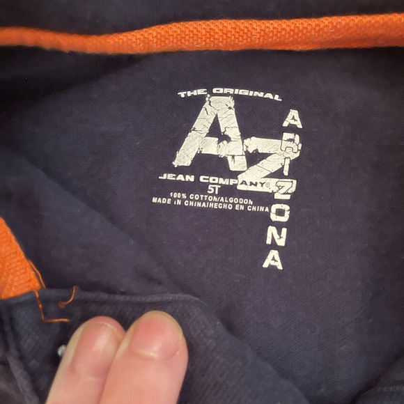 Arizona navy blue collared shirt size 5T - Picture 2 of 3